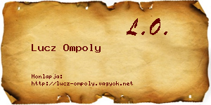 Lucz Ompoly névjegykártya